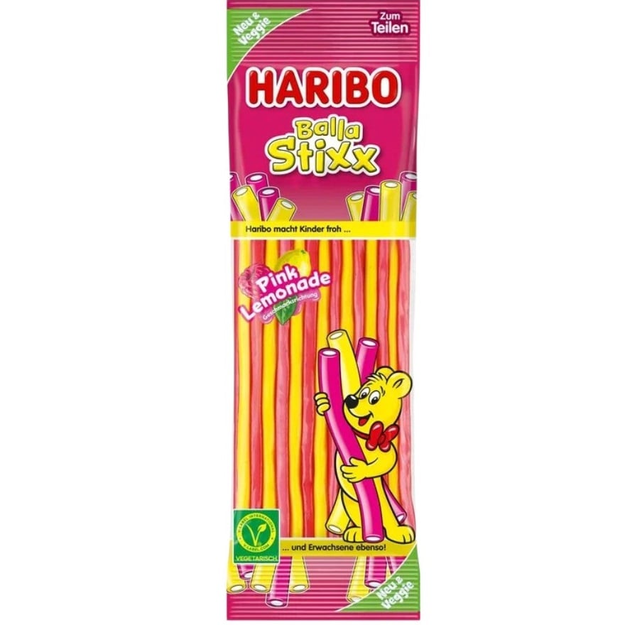 Haribo DE Stixx 175g Pink Lemnade