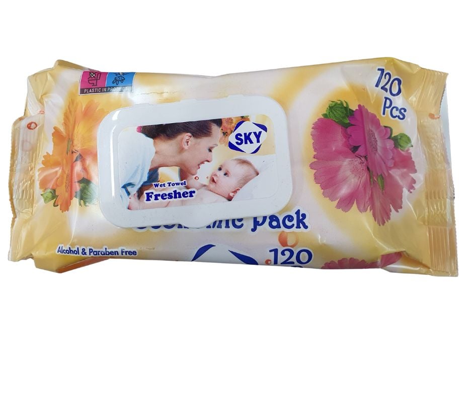 Vlhčené ubrousky SKY 120ks Gerbera Daisy