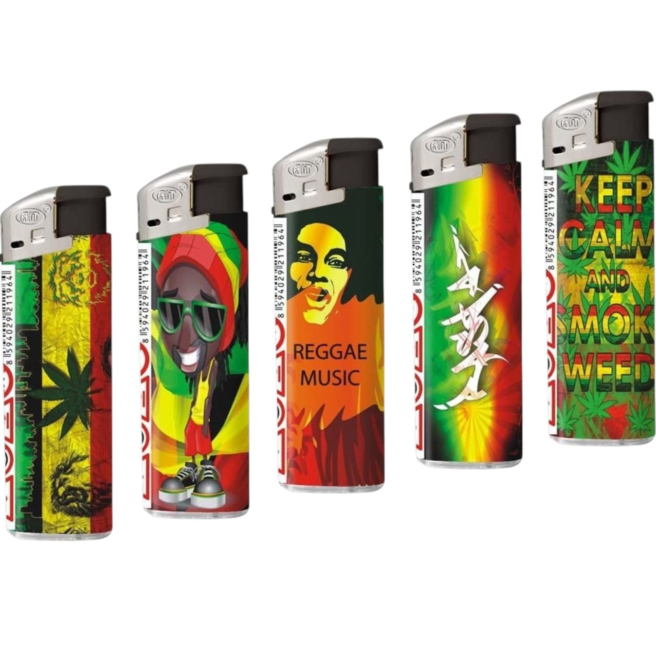 Zapalovač s motivem AIT Rasta 50ks