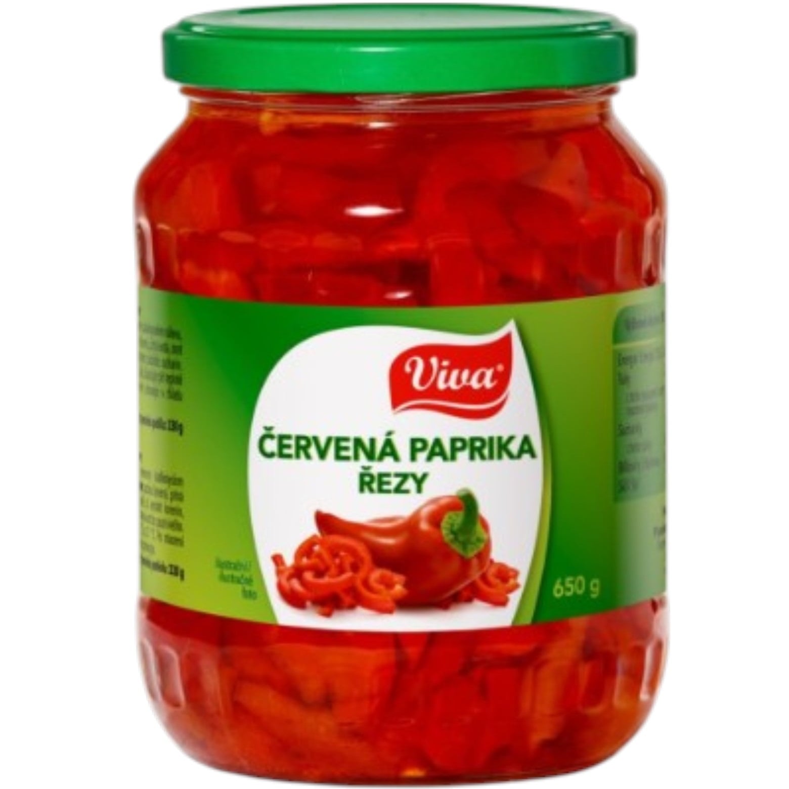 Viva Červená Paprika Řezy 650g