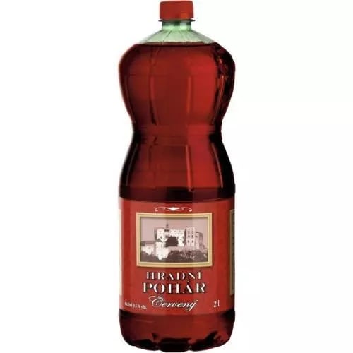 Hradní Pohár 2L Červený PET