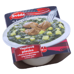Švéda Vepřové plecko s listovým špenátem 300g