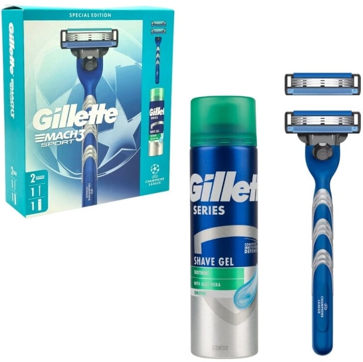 Gillette Dárková sada Gel 200ml+Žiletky Mach3 Sport