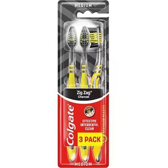 Kartáček COLGATE 3ks Zig Zag Charcoal
