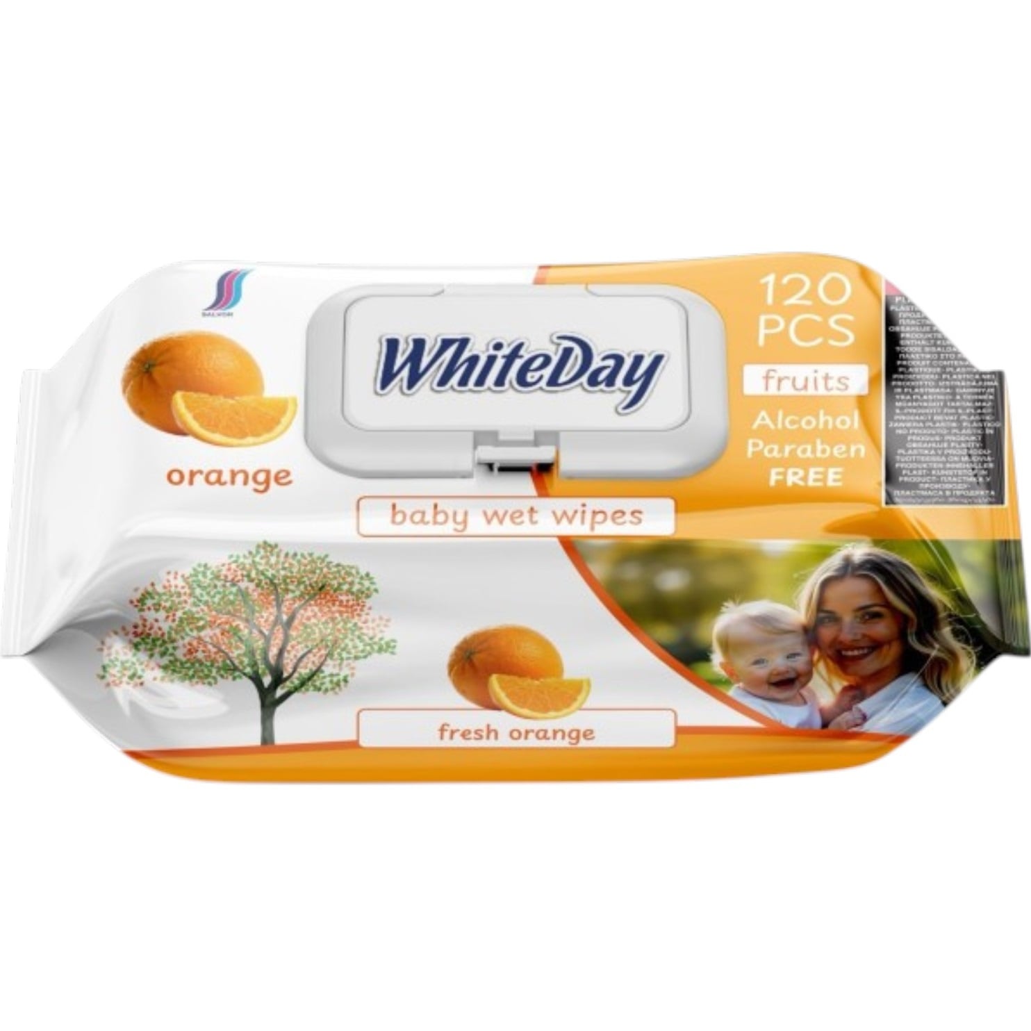 Ubrousky 120ks WhiteDay Baby Orange