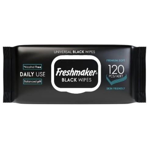 Ubrousky 120ks FRESHMAKER Black