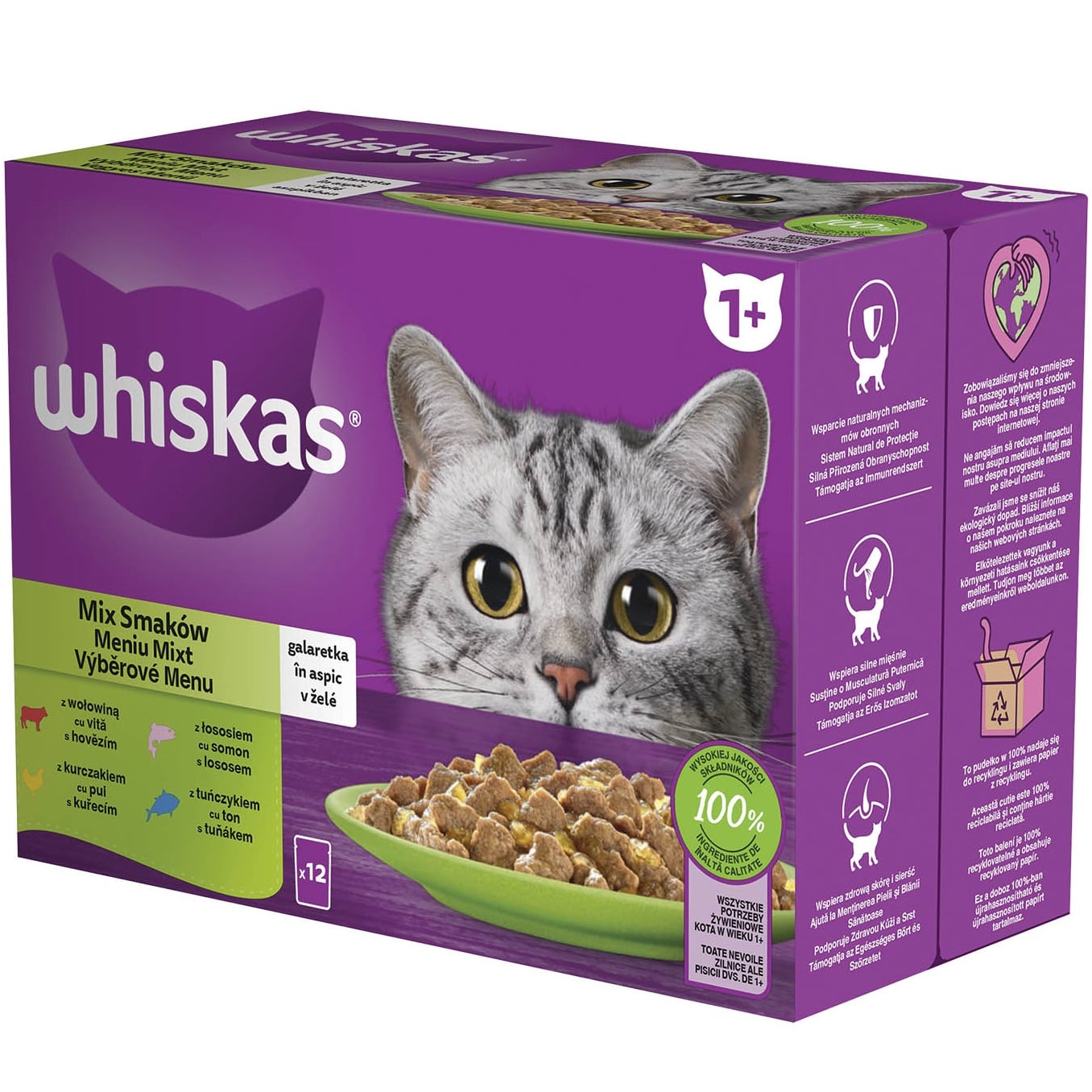 Whiskas kapsička 12x85g Mix v želé