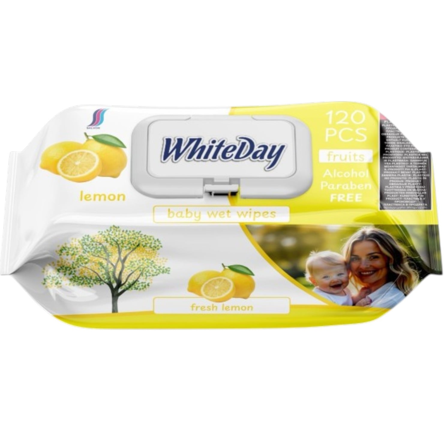 Ubrousky 120ks WhiteDay Baby Lemon
