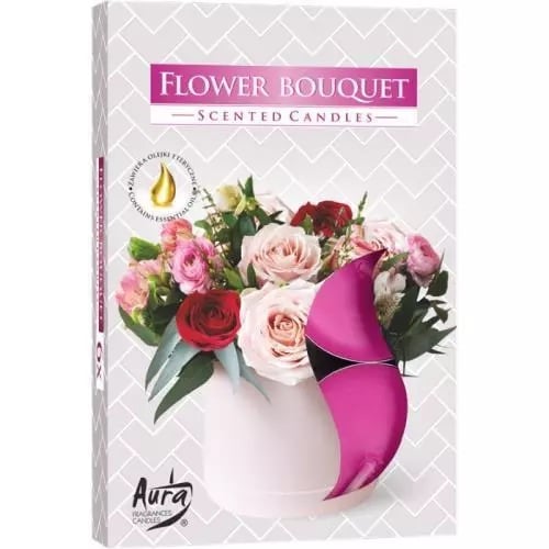 Bispol čajové svíčky 6ks Flower Bouquet