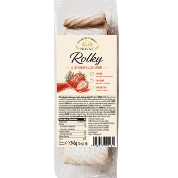 Pekárny Novák rolky 240g Jahodové