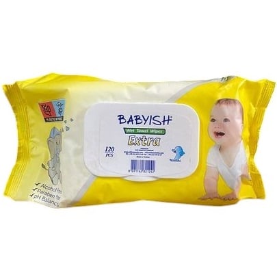 Ubrousky BABYISH 120ks Aloe Vera & Chamomile (24)