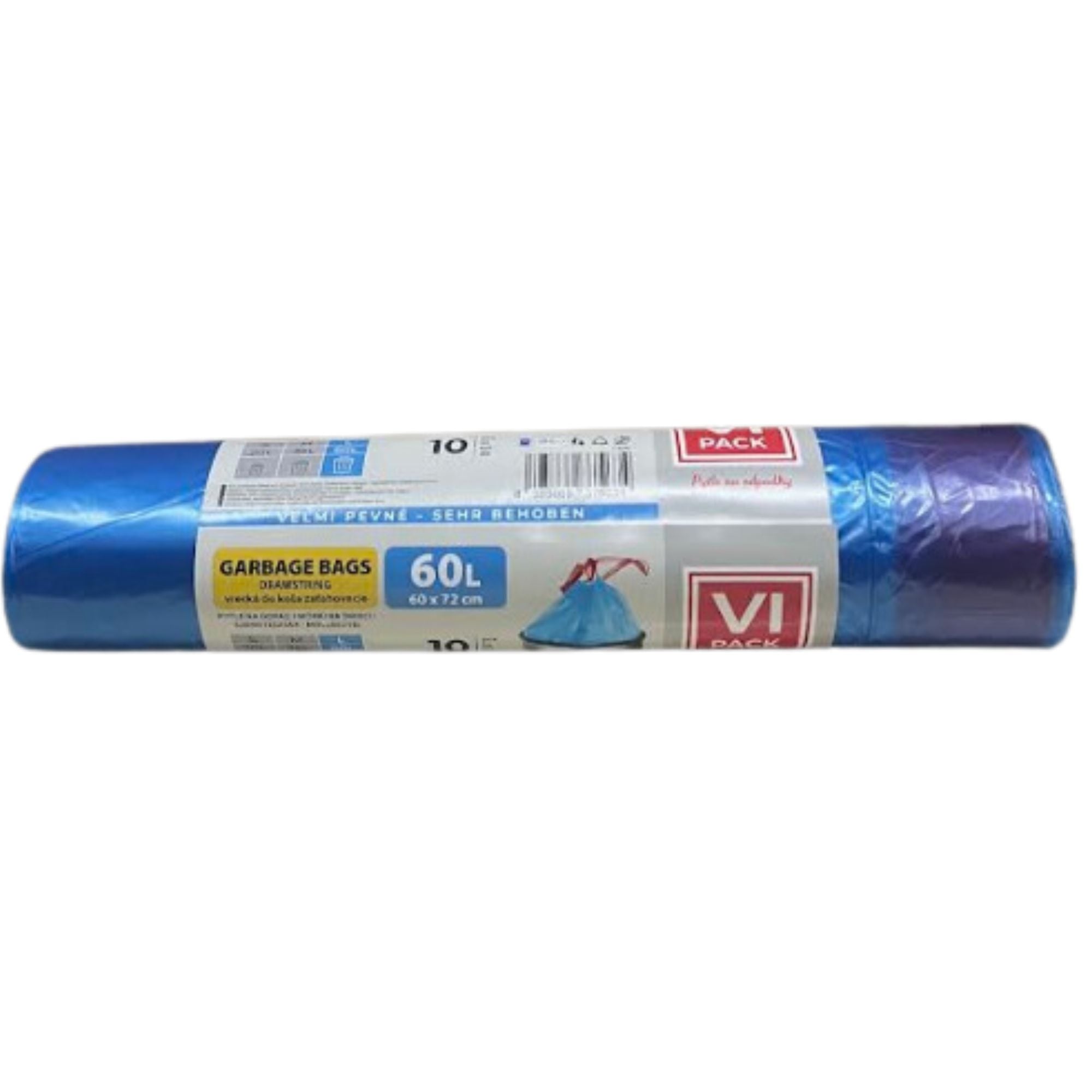 Sáčky VI Pack zatahovací 60L modrý 10ks/roll