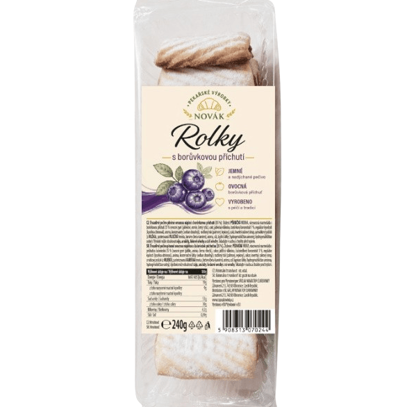 Pekárny Novák rolky 240g Borůvkové