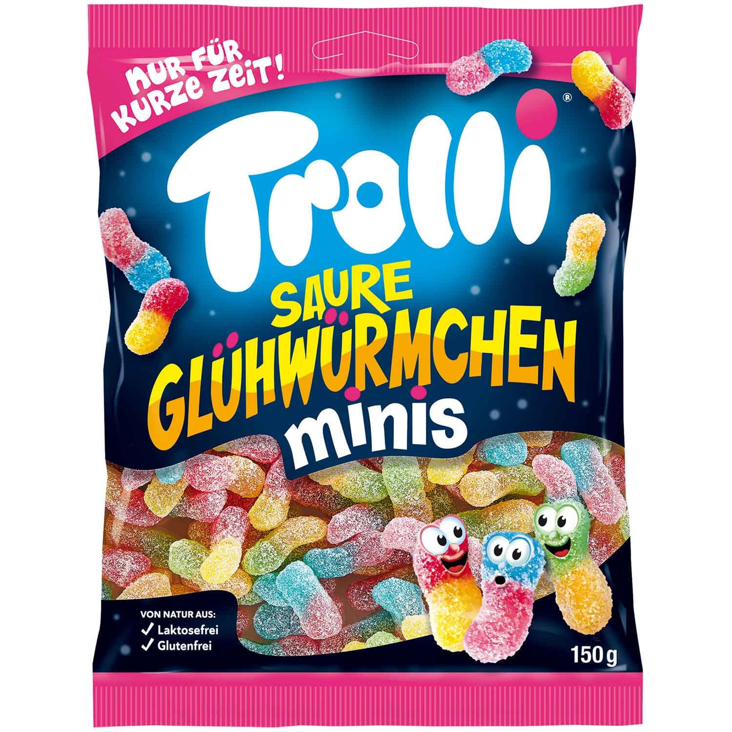 Trolli 150g Saure Gluhwurmchen Minis
