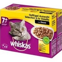 Whiskas kapsička 12x100g Senior drůbeží výběr v omáčce