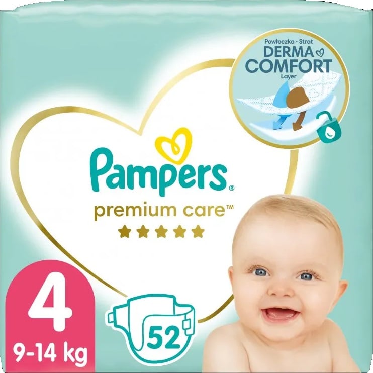Pampers Premium Plenky S4 52ks