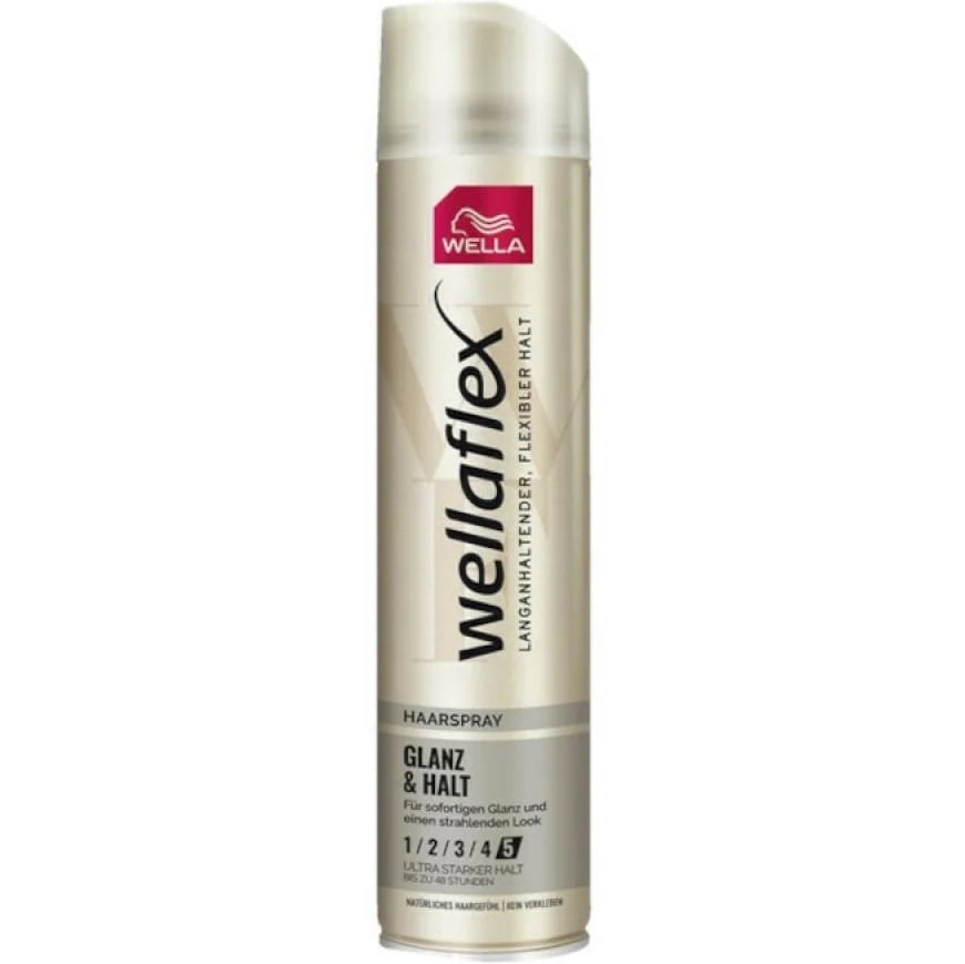 Wellaflex lak na vlasy 250ml Glanz & Halt