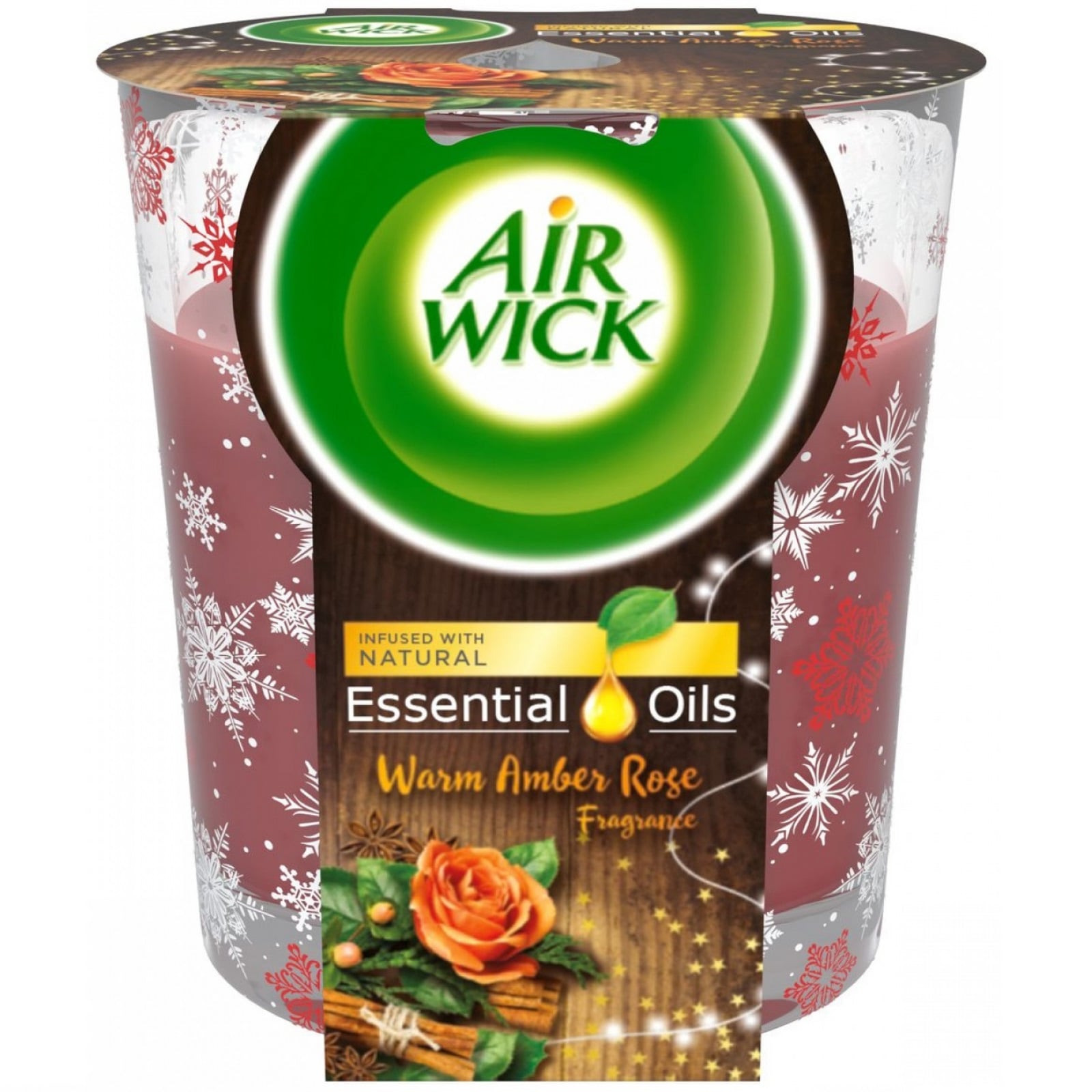 Air Wick svíčka 105g EO Warm Amber Rose