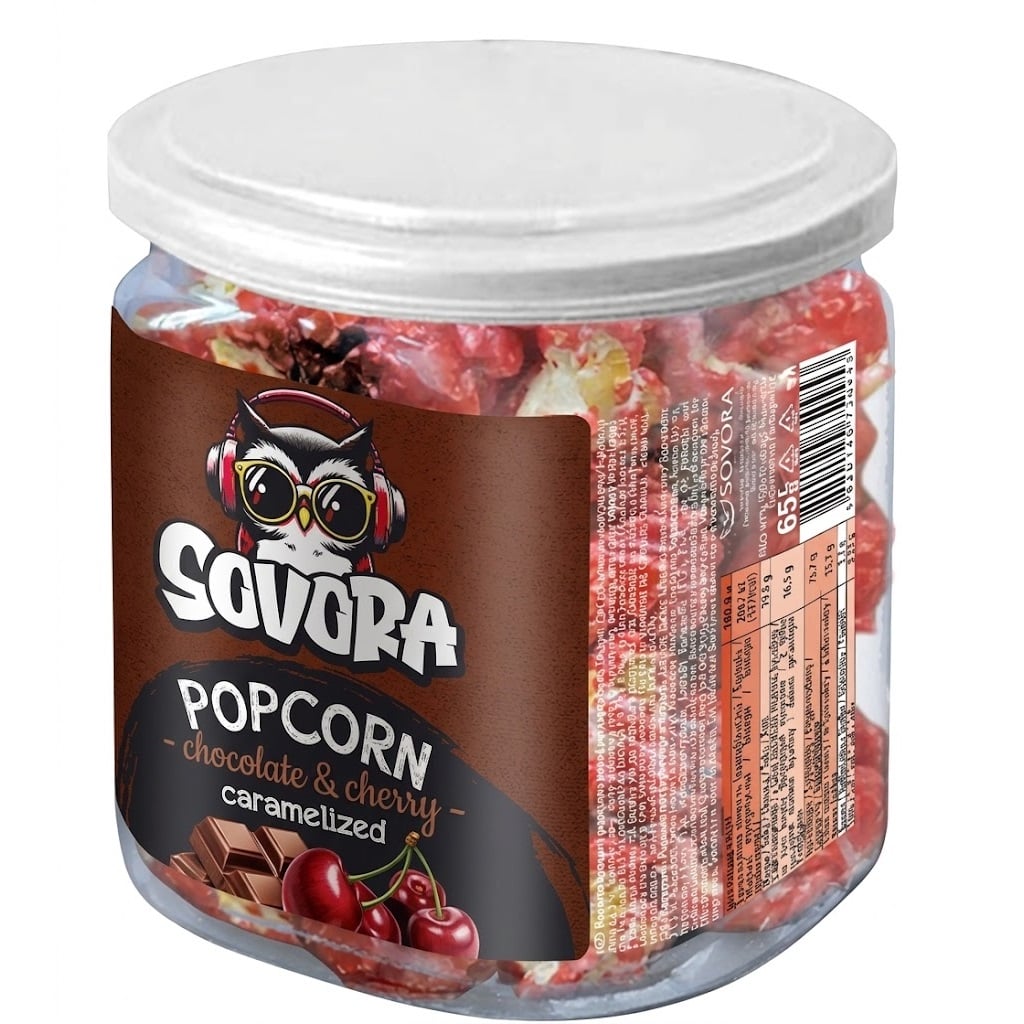SOVORA Popcorn 70g Chocolate & Cherry