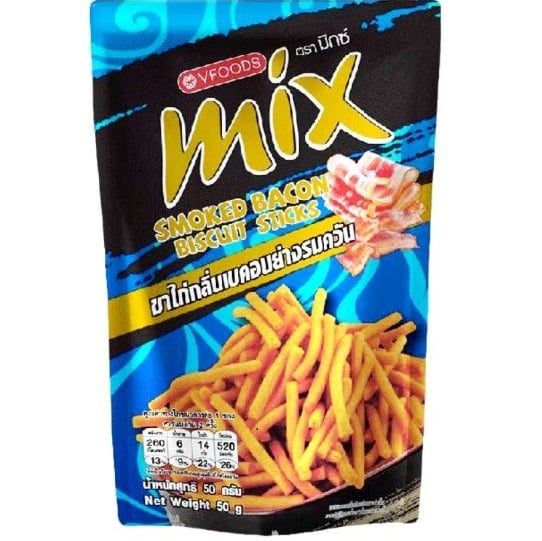 Mix Biscuits Sticks 50g Smoked Bacon
