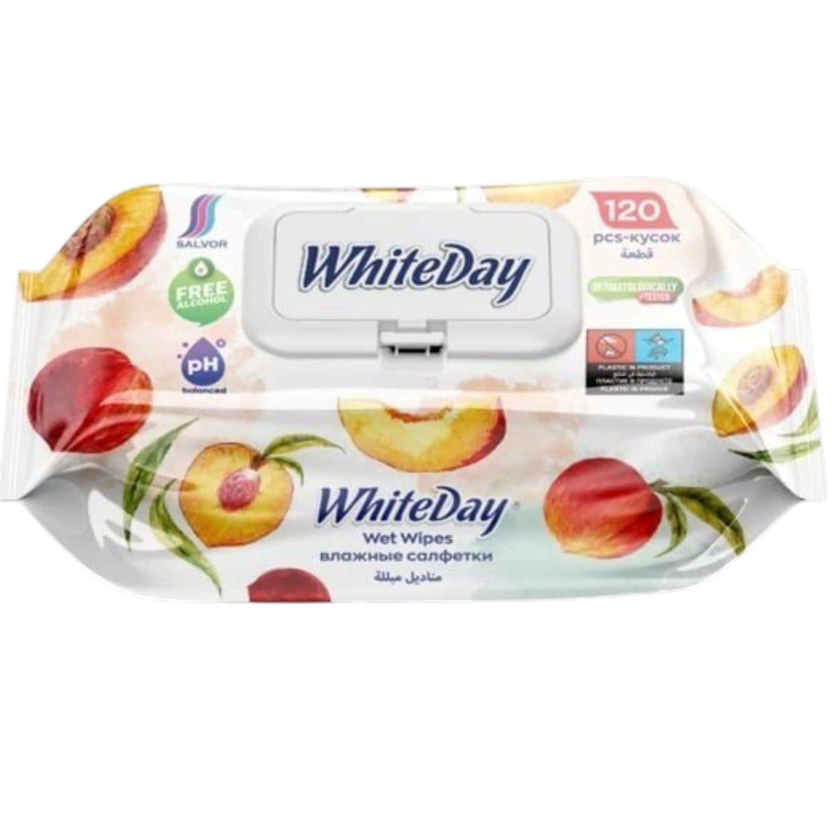 Ubrousky 120ks WhiteDay Peach