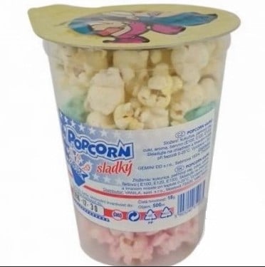 Popcorn sladký v kelímku 500ml