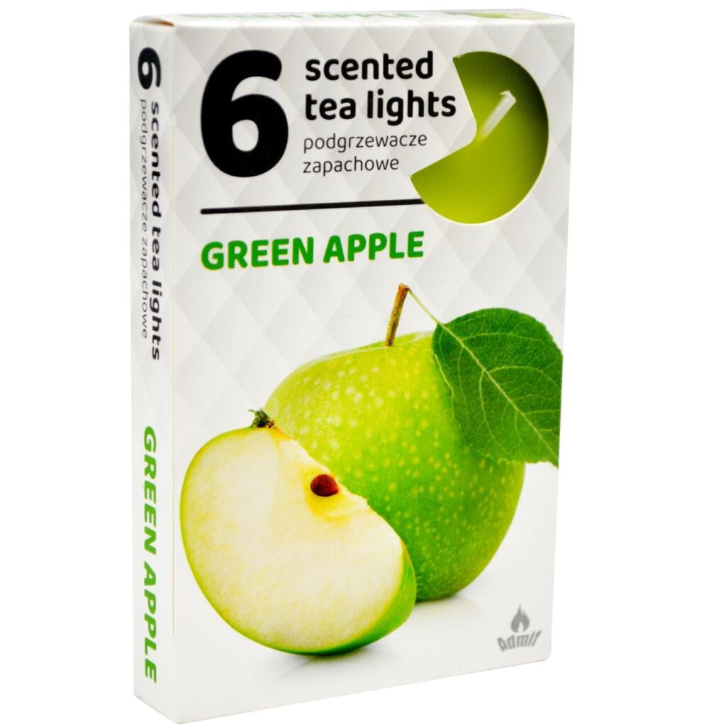 Admit Tea lights 6ks Green Apple