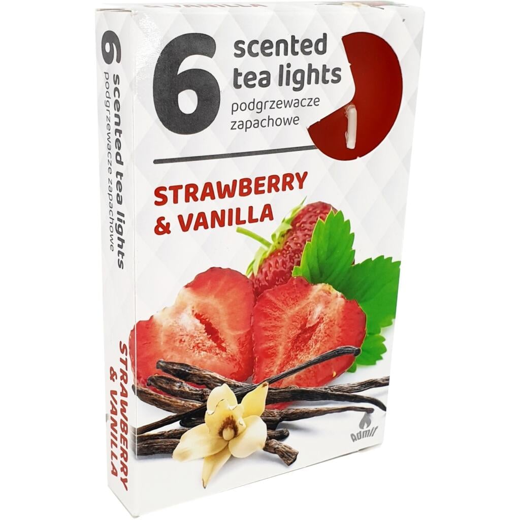 Admit Tea lights 6ks Strawberry & Vanilla