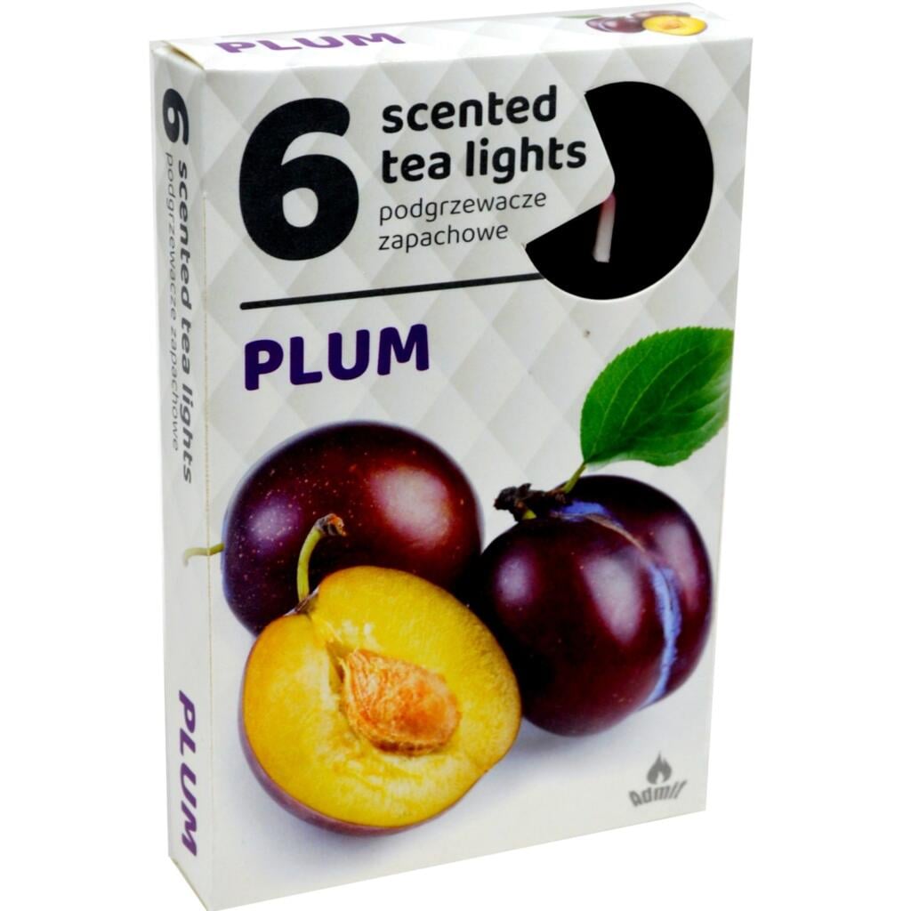 Admit Tea lights 6ks Plum