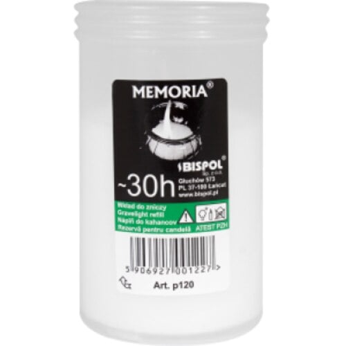 Bispol svíčka hřbitovní Memoria P120 30h 115g