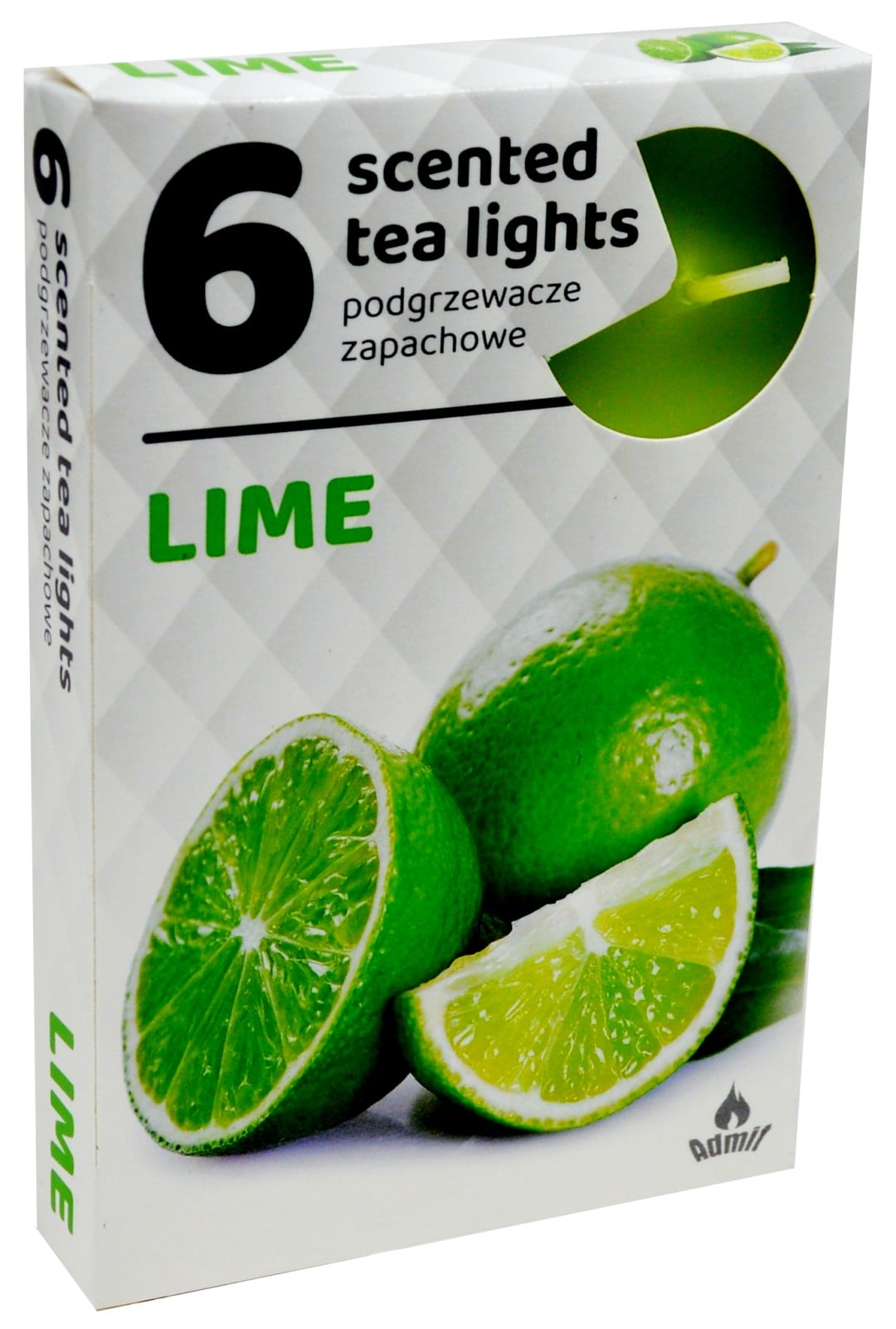 Admit Tea lights 6ks Lime