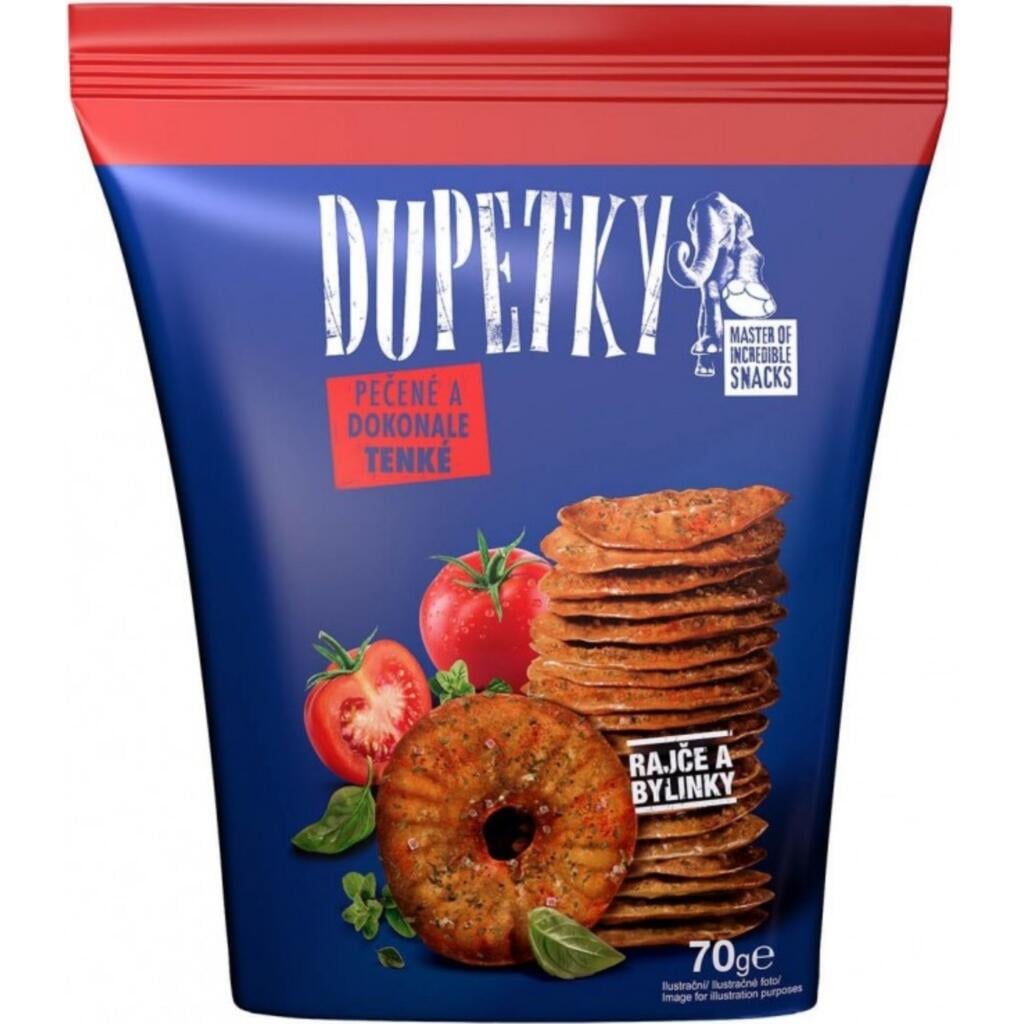 Dupetky pečené & rajče-bylinky 70g
