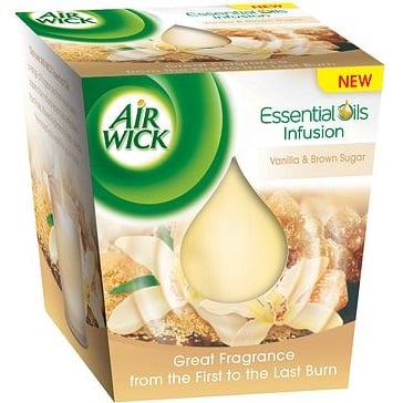 Air Wick svíčka 105g EO Infusion Vanilla & Brown Sugar