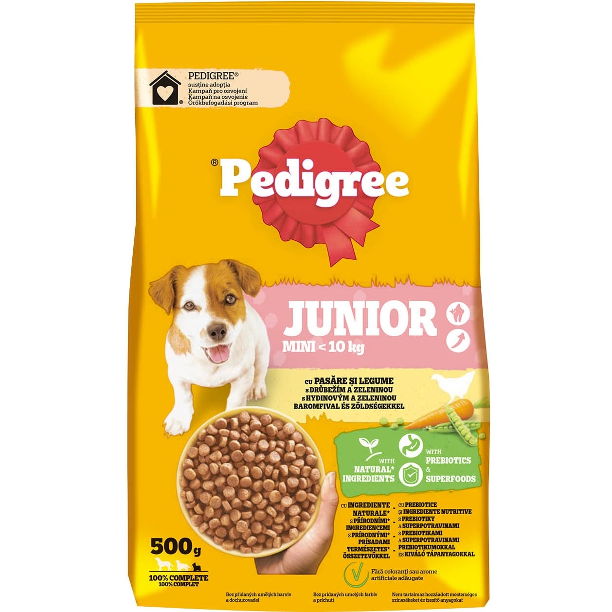 Pedigree granule 500g Junior Mini s kuřecím a rýží