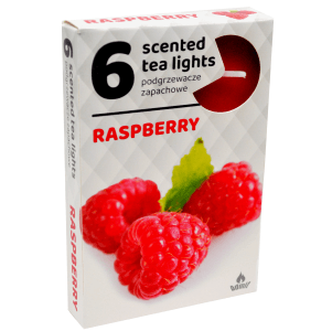 Admit Tea lights 6ks Raspberry