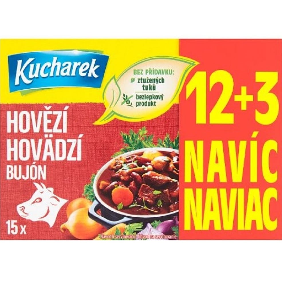 Kucharek Bujón 12+3 150g Hovězí