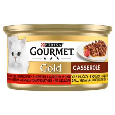 Gourmet Gold 12x85g DuoT Beef & Chicken & Tom
