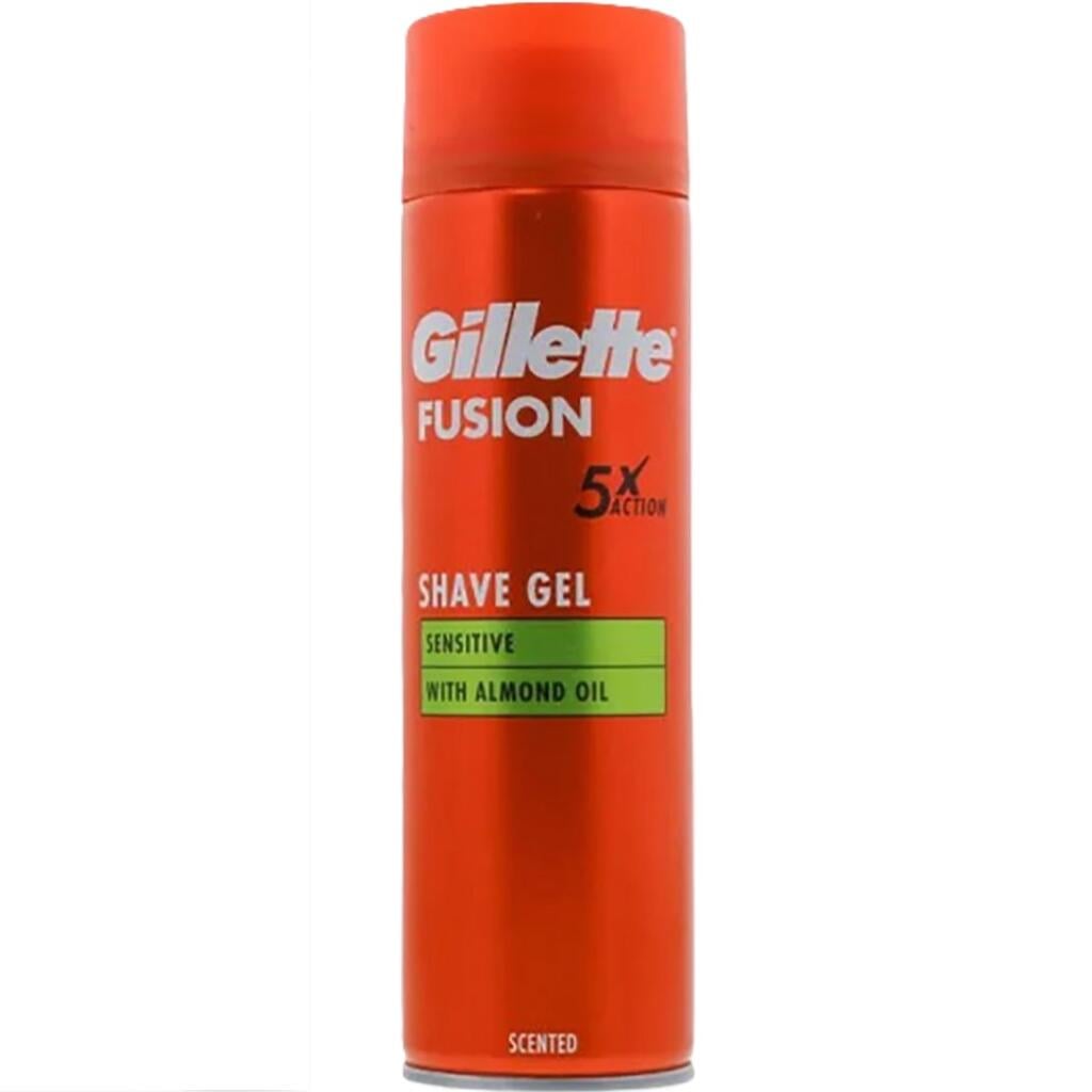 Gillette gel 200ml FUSION5 Sensitive Almond Oil