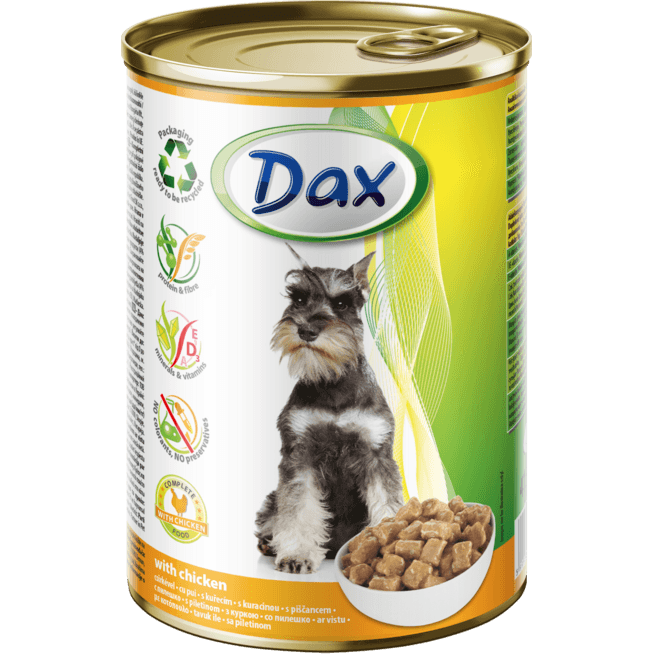 Dax kousky psi 415g kuřecí