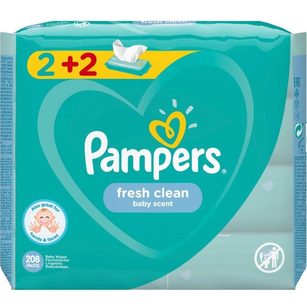 Pampers Ubrousky 52ks
