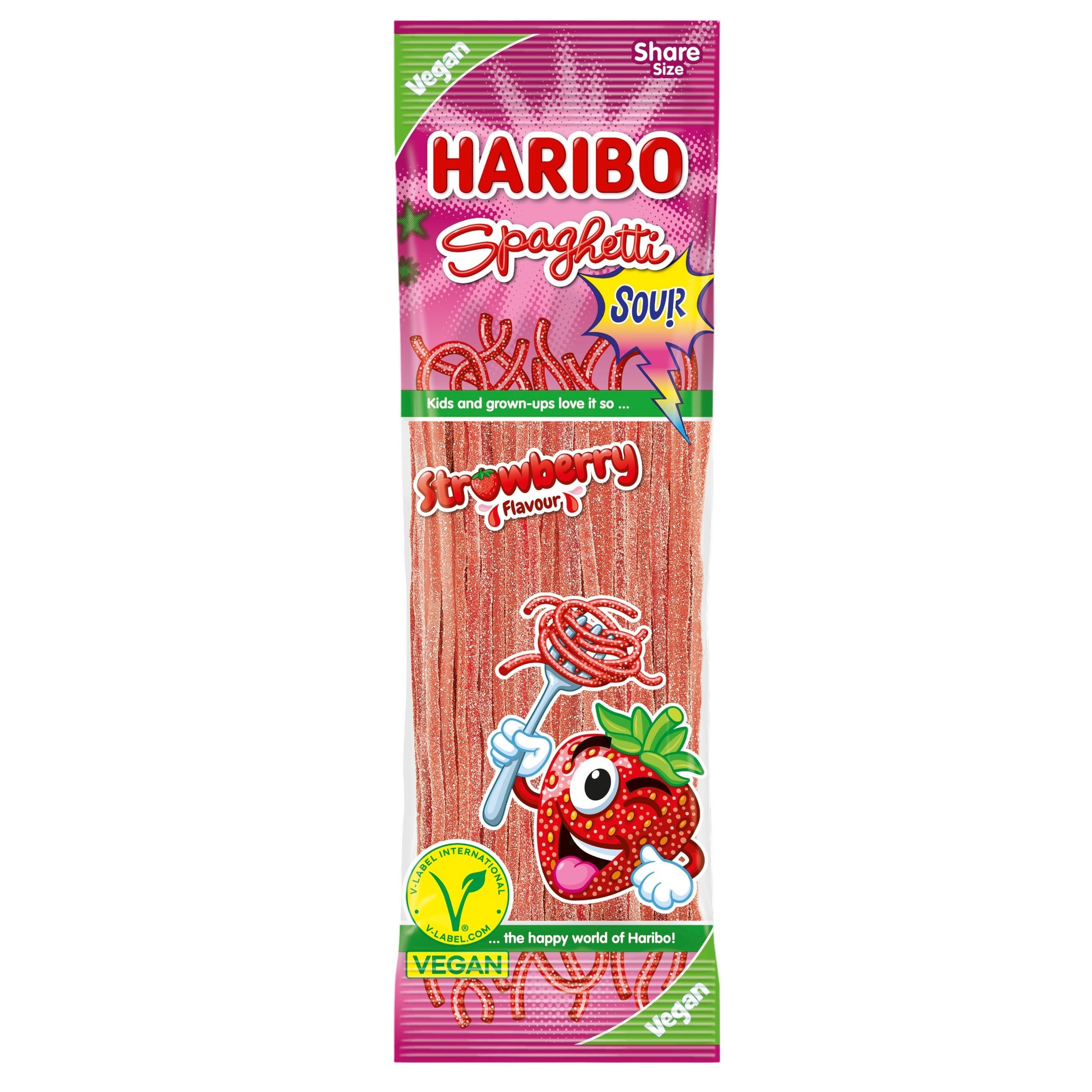 Haribo DE Spagetti 200g Strawberry Sour