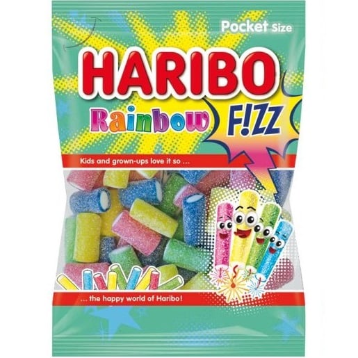 Haribo 85g Rainbow Fizz