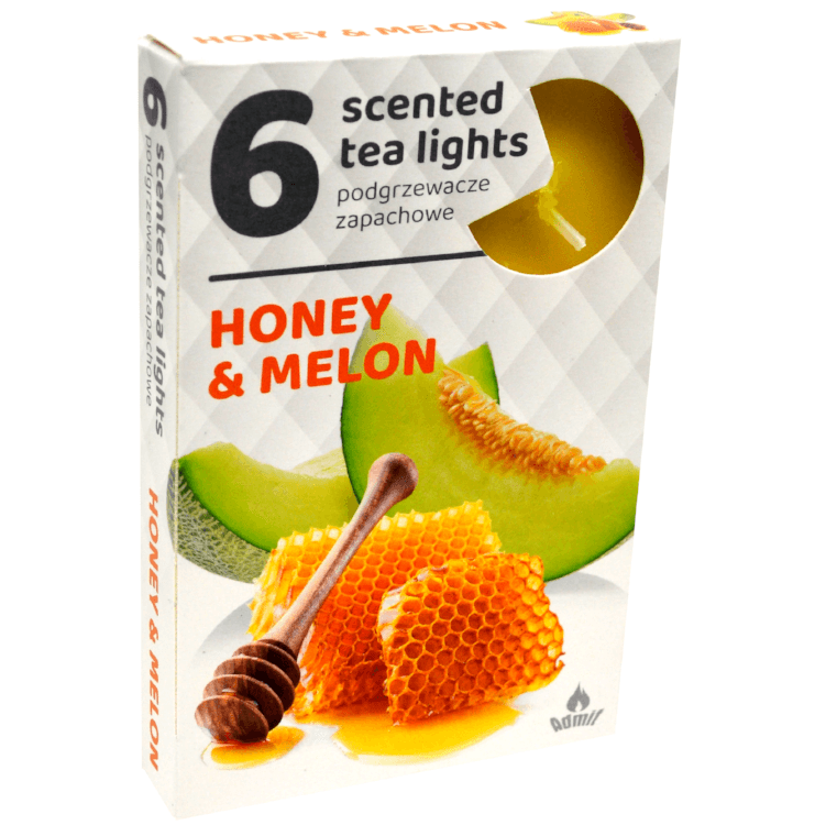 Admit Tea lights 6ks Honey & Melon