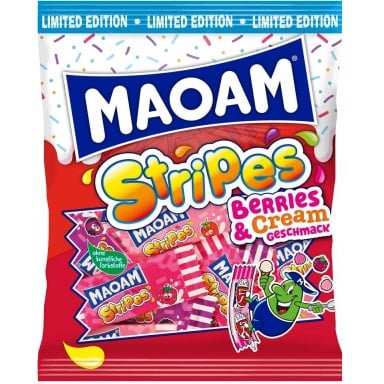 Maoam DE Stripes Berries & Cream175g