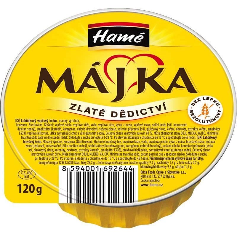 Hamé Paštika 120g Májka