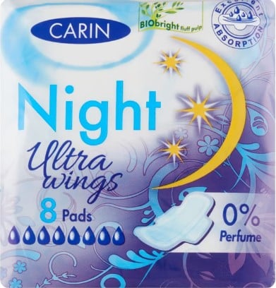 Vložky CARIN Ultra Night 8ks (24)