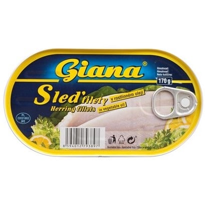 Giana Sleď filety 170g v oleji