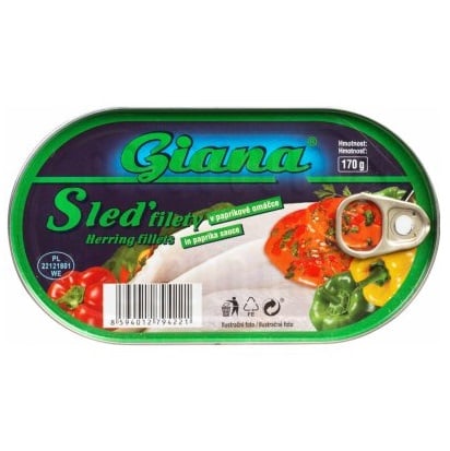 Giana Sleď filety 170g v paprikové omáčce