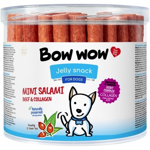 Bow Wow Mini Salami Beef & Collagen 60ks BW465
