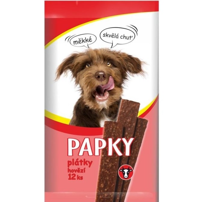 Papky plátky hovězí 120g